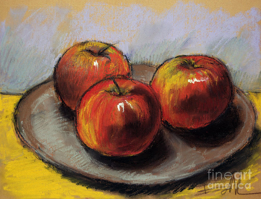 Apple Pastel - The Three Apples by Mona Edulesco