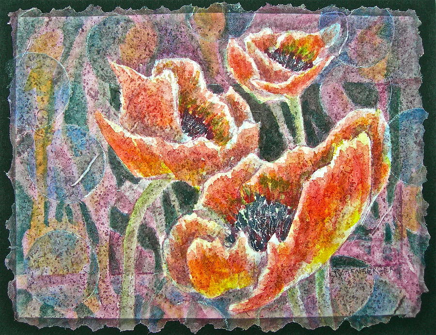 Flower Painting - The Three by Carolyn Rosenberger