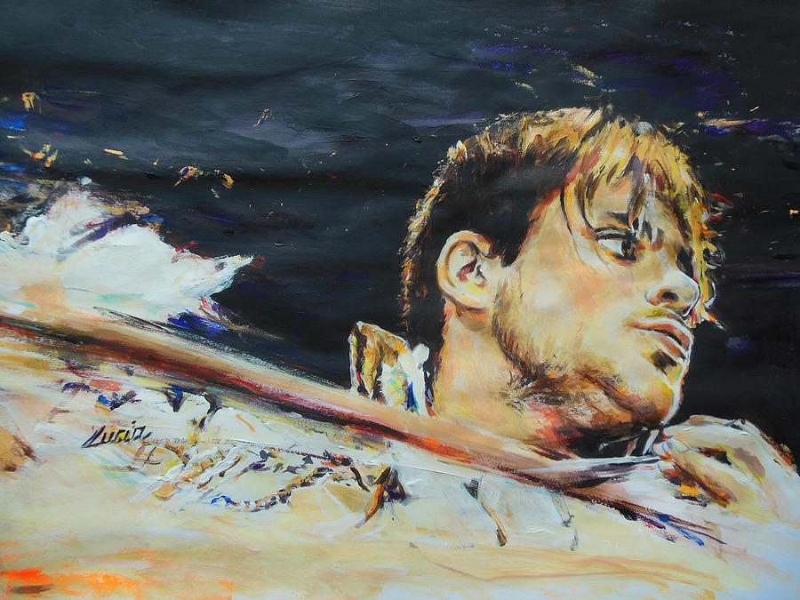The Two Cellos - Stjepan Hauser Painting by Lucia Hoogervorst