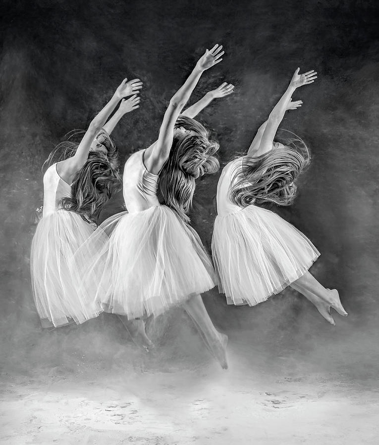 Black And White Photograph - The Three Dancers by Pauline Pentony Ma