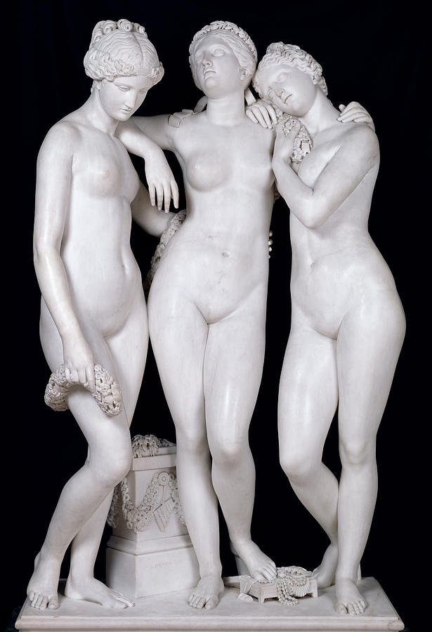 Flower Photograph - The Three Graces by James Pradier