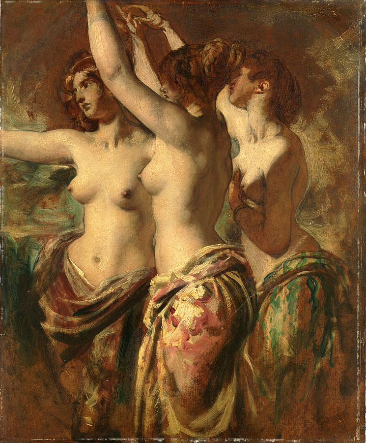 William Etty Painting - The Three Graces by William Etty