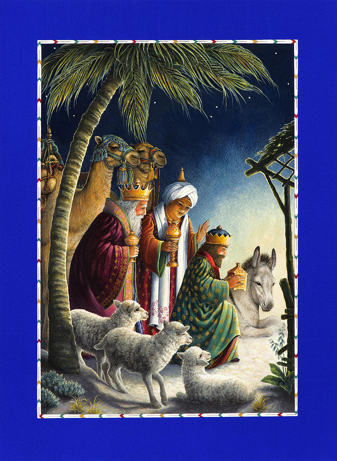 Christmas Painting - The Three Kings by Lynn Bywaters