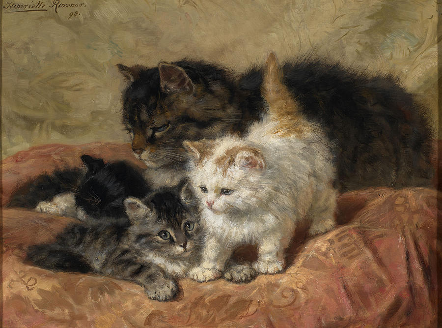 The Three Little Kittens Painting by MotionAge Designs