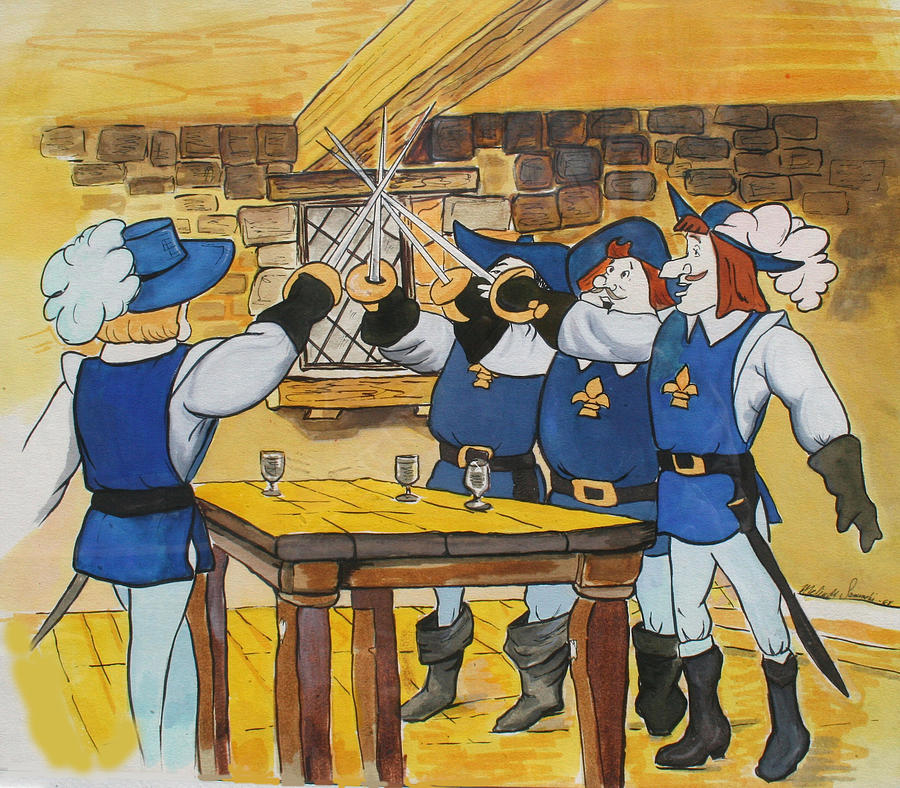 The Three Musketeers Painting by Melinda Saminski