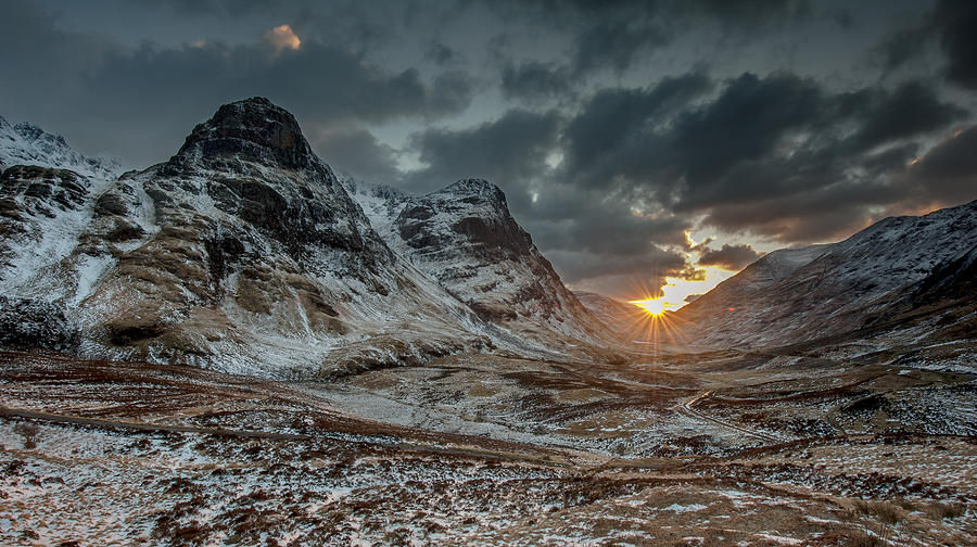 The Three Sisters Sunset above Glencoe Photograph by Nigel Forster ...