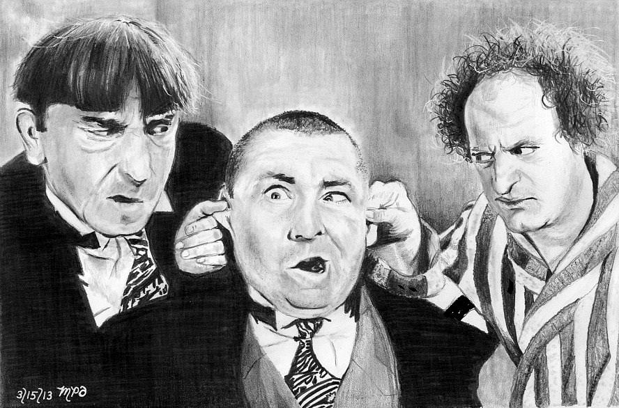 The Three Stooges Drawing by Mick ODay