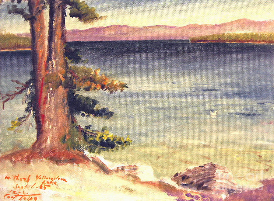 The Thumb at Yellowstone Lake Painting by Art By Tolpo Collection