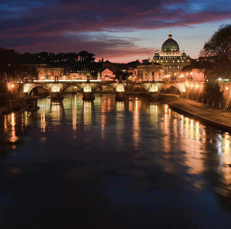 The Tiber River, Rome, Italy - San Photograph by Any Photo 4u