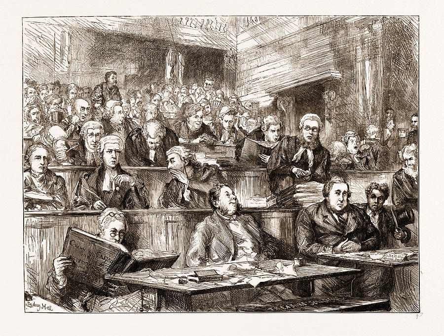 The Tichborne Case, Uk 1873, Crown Solicitor Mr. C. Barber Drawing By 