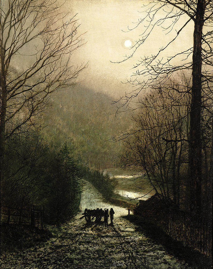 The Timber Wagon Painting by John Atkinson Grimshaw
