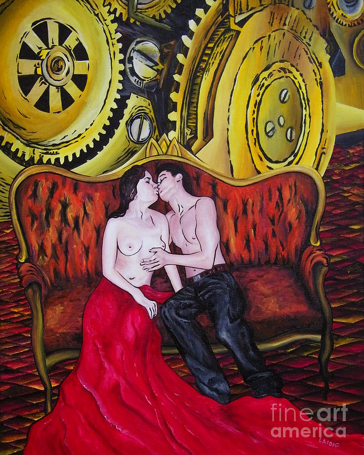 The time she wore red Painting by Aarron  Laidig