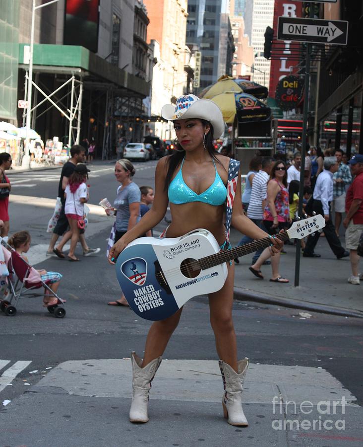 The Times Square Naked Cowgirl Photograph by John Telfer