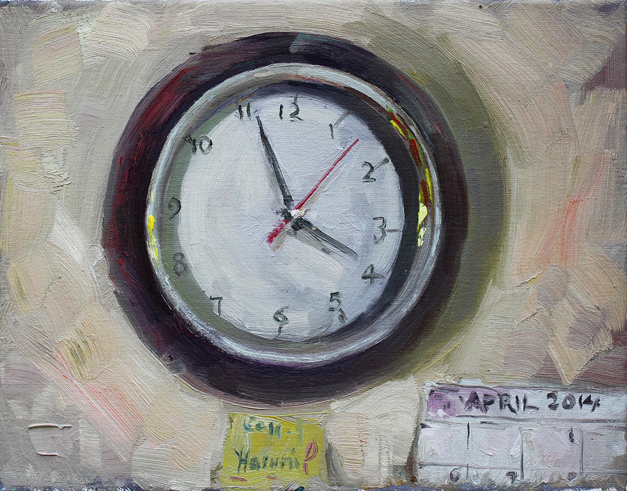 Clock Painting - The Times by Ylli Haruni