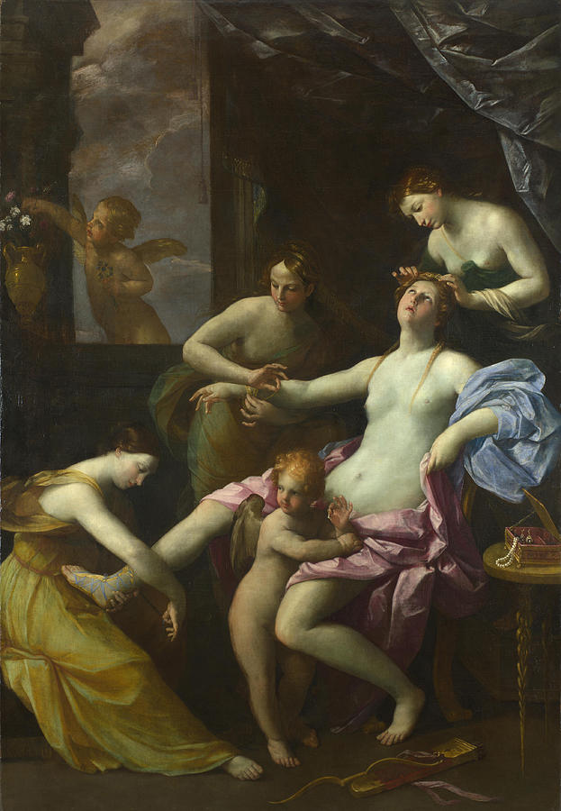 The Toilet of Venus Painting by Studio of Guido Reni