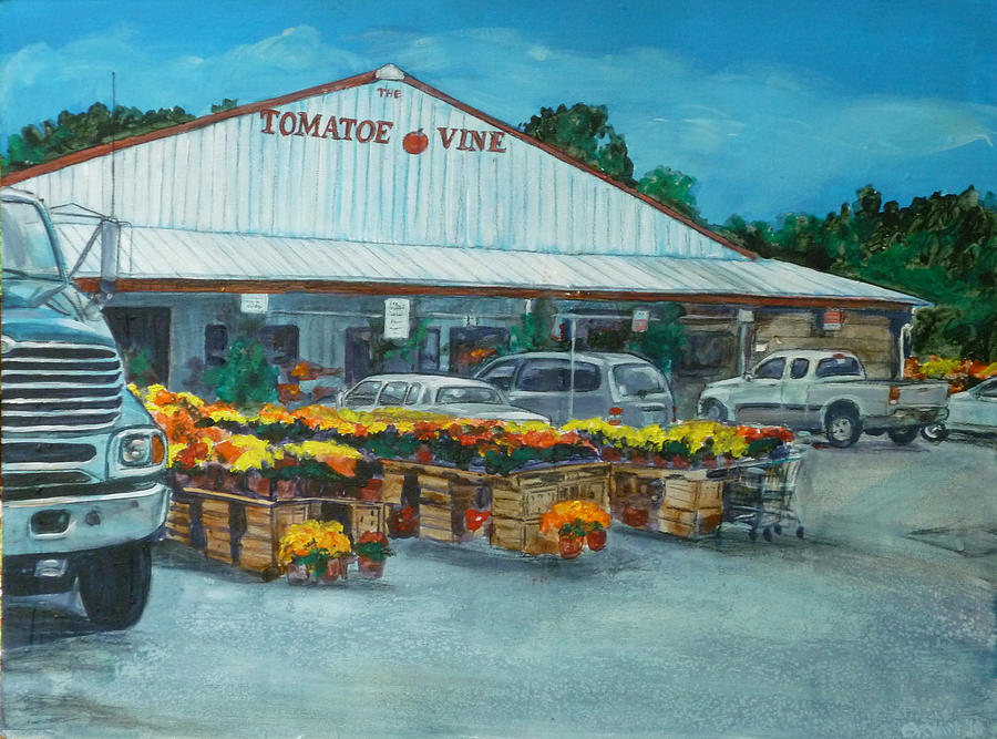 The Tomatoe Vine Painting by Bryan Bustard