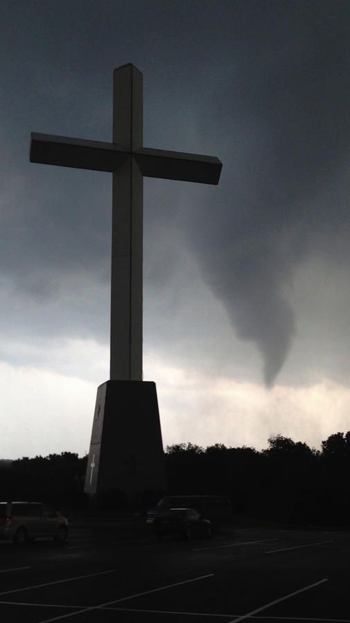 Tornado Photograph - The Tornado Cross by Jared Bowie