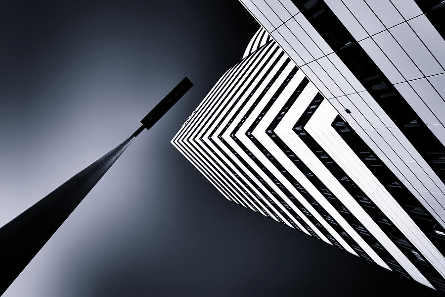 Architecture Photograph - The Tower And The Lamp by Jeroen Van De Architecture Photograph - The Tower And The Lamp by Jeroen Van De