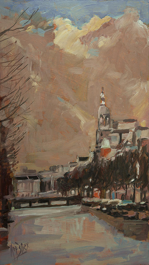 The Tower of Metz and Co Amsterdam Painting by Nop Briex