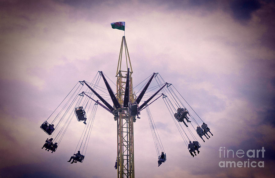Summer Photograph - The Tower Swing Ride 1 by Steve Purnell