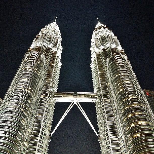 Malaysia Photograph - The Towers By Night Up Close And by Megan Duckworth