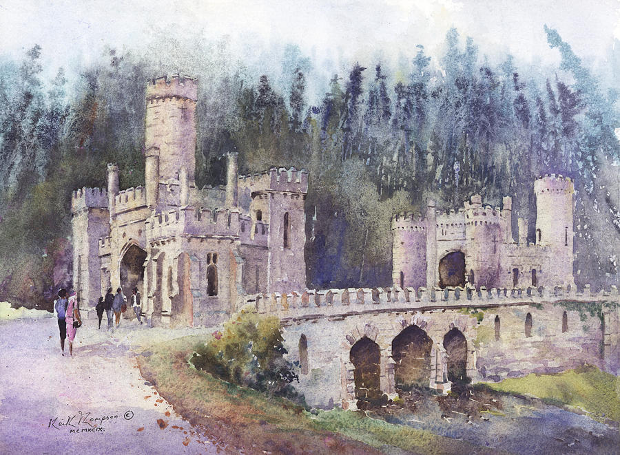 The Towers Lismore County Waterford Ireland Painting by Keith Thompson