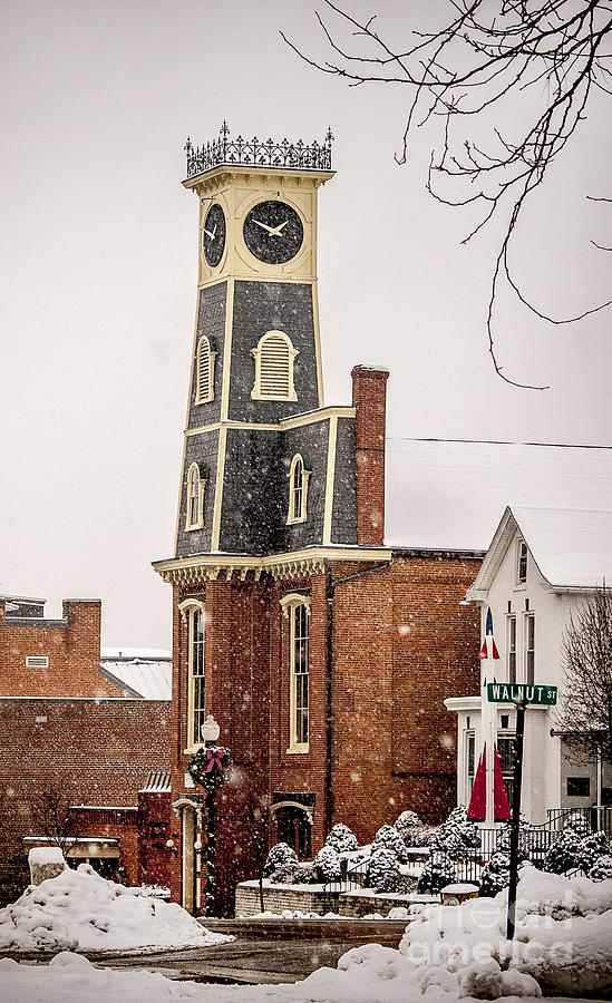 The Town Clock in December Photograph by Andy Smetzer