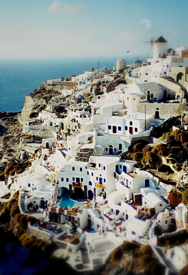 The Town of Oia Photograph by Diana Angstadt