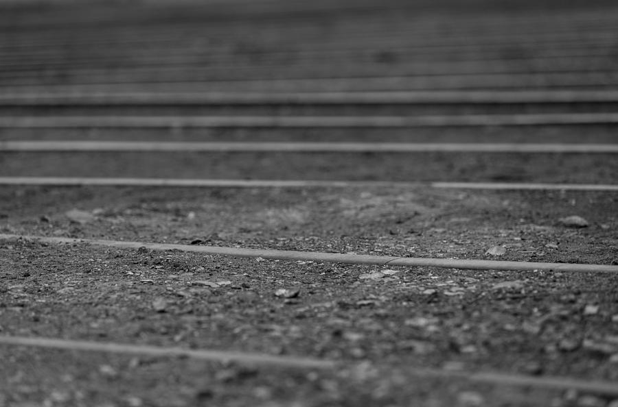 The Tracks in Black and White Photograph by Amber Kresge
