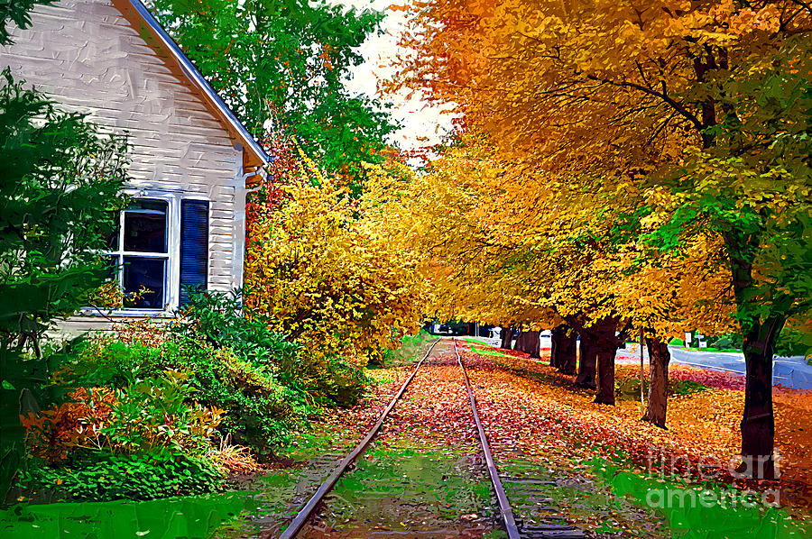 Tracks By The House Painting by Kirt Tisdale