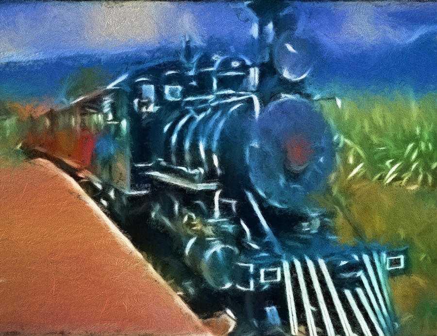 The Train Digital Art by Cathy Anderson
