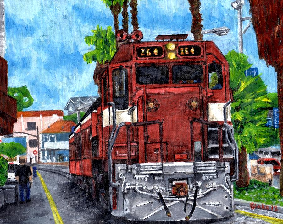 Train Painting - The Train From Santa Cruz by Blake Grigorian