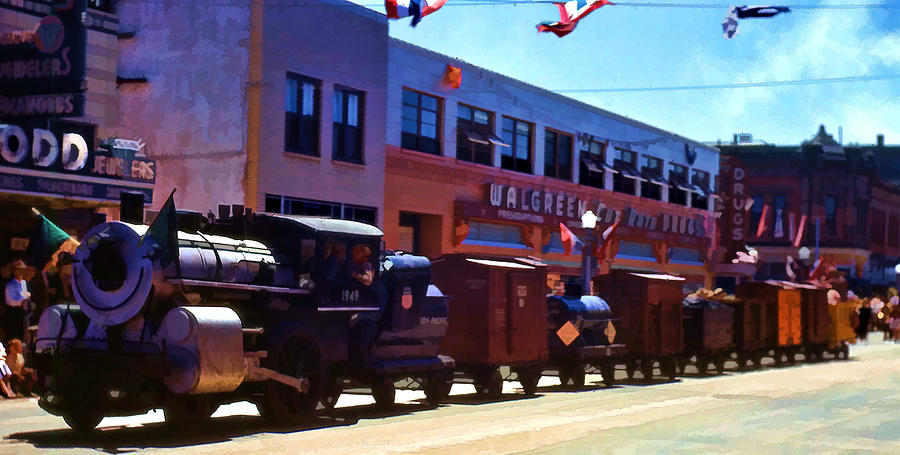 The train in the parade Photograph by Cathy Anderson