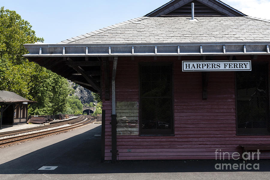 The train station at Harpers Ferry in West Virginia Photograph by William Kuta