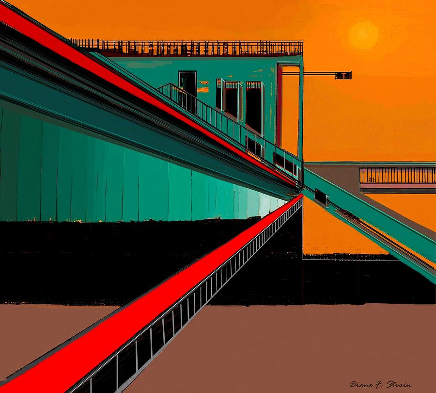 The Train Station   Number 1 Painting by Diane Strain