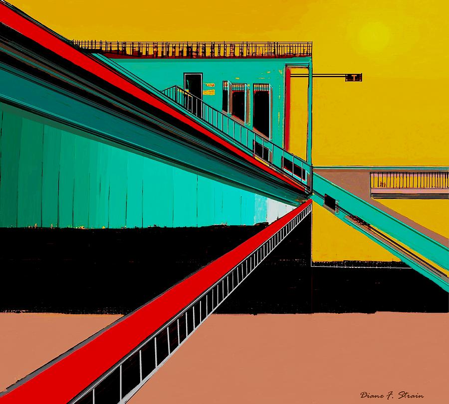 The Train Station   Number 3 Painting by Diane Strain