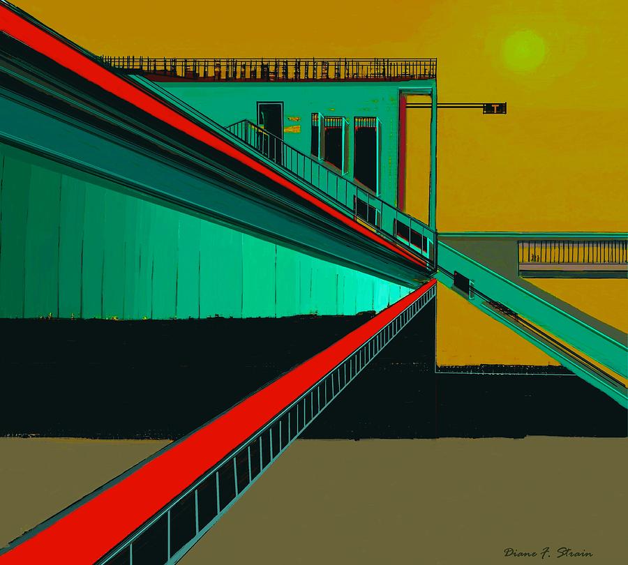 The Train Station   Number 5 Painting by Diane Strain