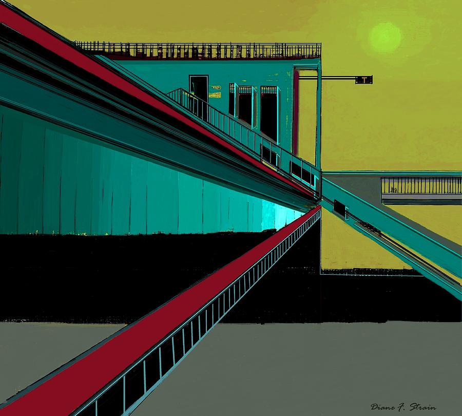 The Train Station  Number 8 Painting by Diane Strain