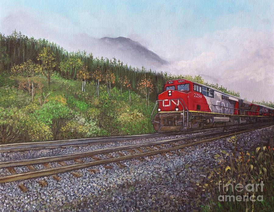 The Train West Painting by Reb Frost