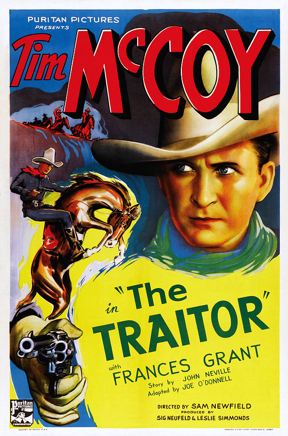 Movie Photograph - The Traitor, Us Poster Art, Tim Mccoy by Everett