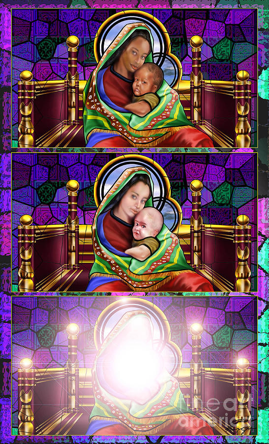 The Transfiguration Of Madonna and Child Painting by Reggie Duffie The Transfiguration Of Madonna and Child Painting by Reggie Duffie