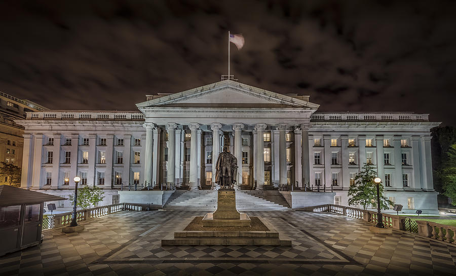 Greek Photograph - The Treasury Department by David Morefield