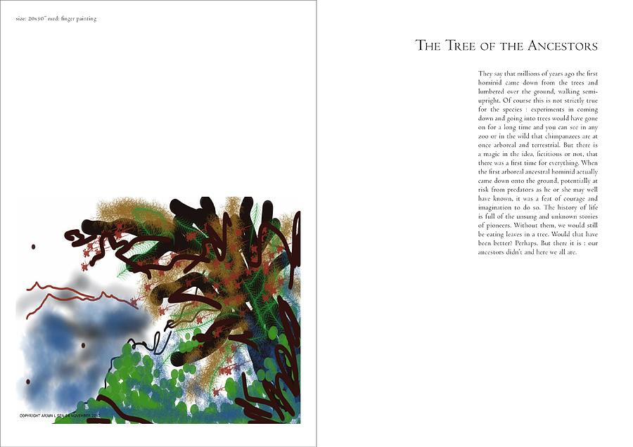 Landscape Digital Art - The Tree of the Ancestors - Book Style Presentation by Arjun L Sen