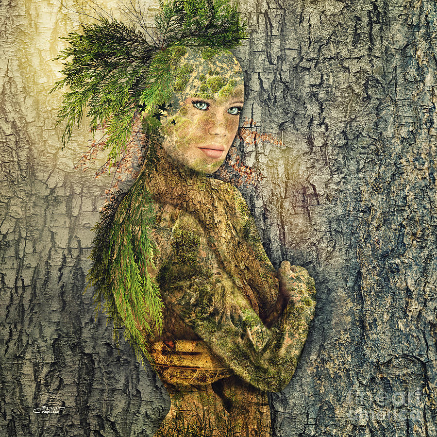 The Tree Woman Digital Art by Jutta Maria Pusl