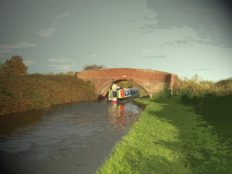 The Trent And Mersey Canal Near, The Vessel Seen Here Drawing by Litz