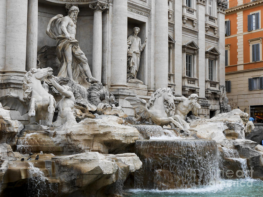 The Trevi Fountain Photograph by Elizabeth M
