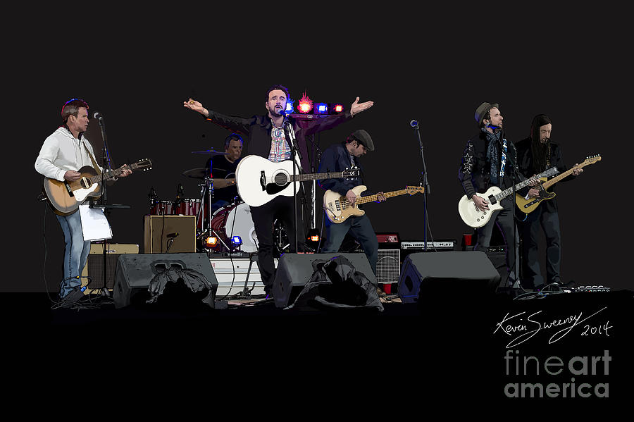 The Tragically Hip Digital Art - The Trews and The Hip by Kevin Sweeney