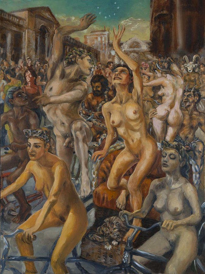 The triumph of Bacchus and Ariadne in Covent Garden Painting by Peregrine Roskilly