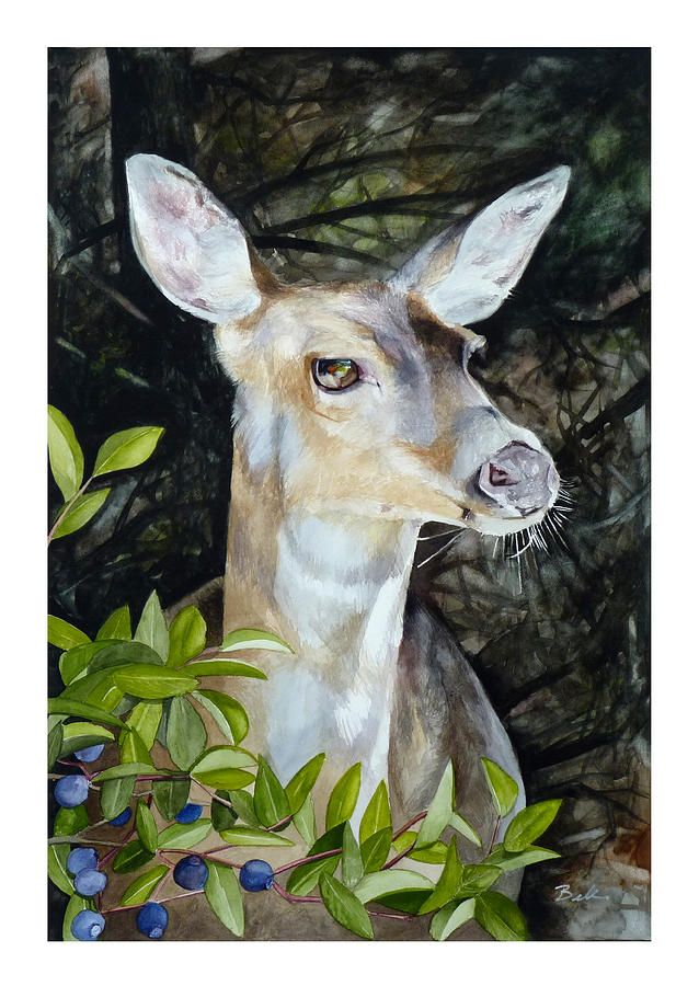 Wildlife Painting - The Trophy Doe 1 by Dana Bellis