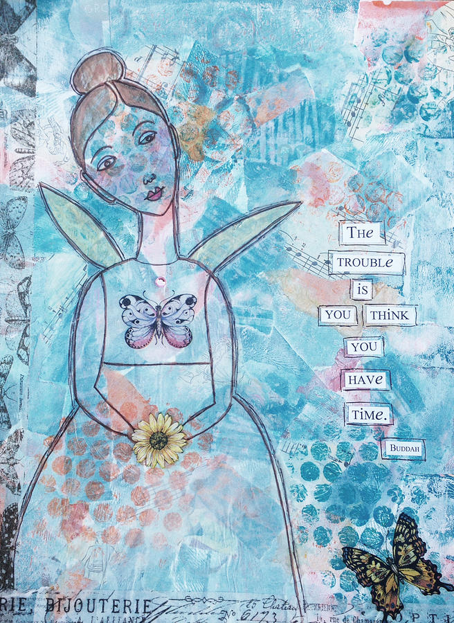 Butterfly Mixed Media - The trouble is by Lynn Colwell